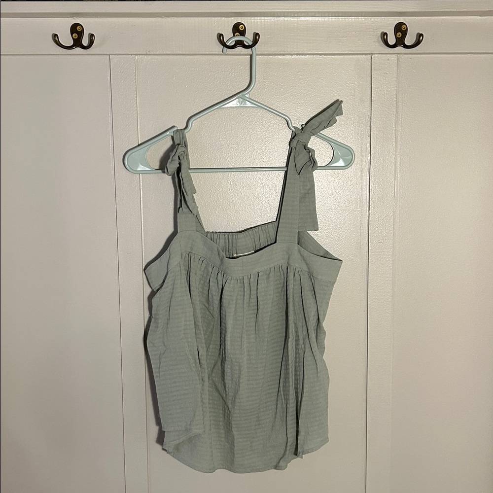 Sea Foam Tie Blouse